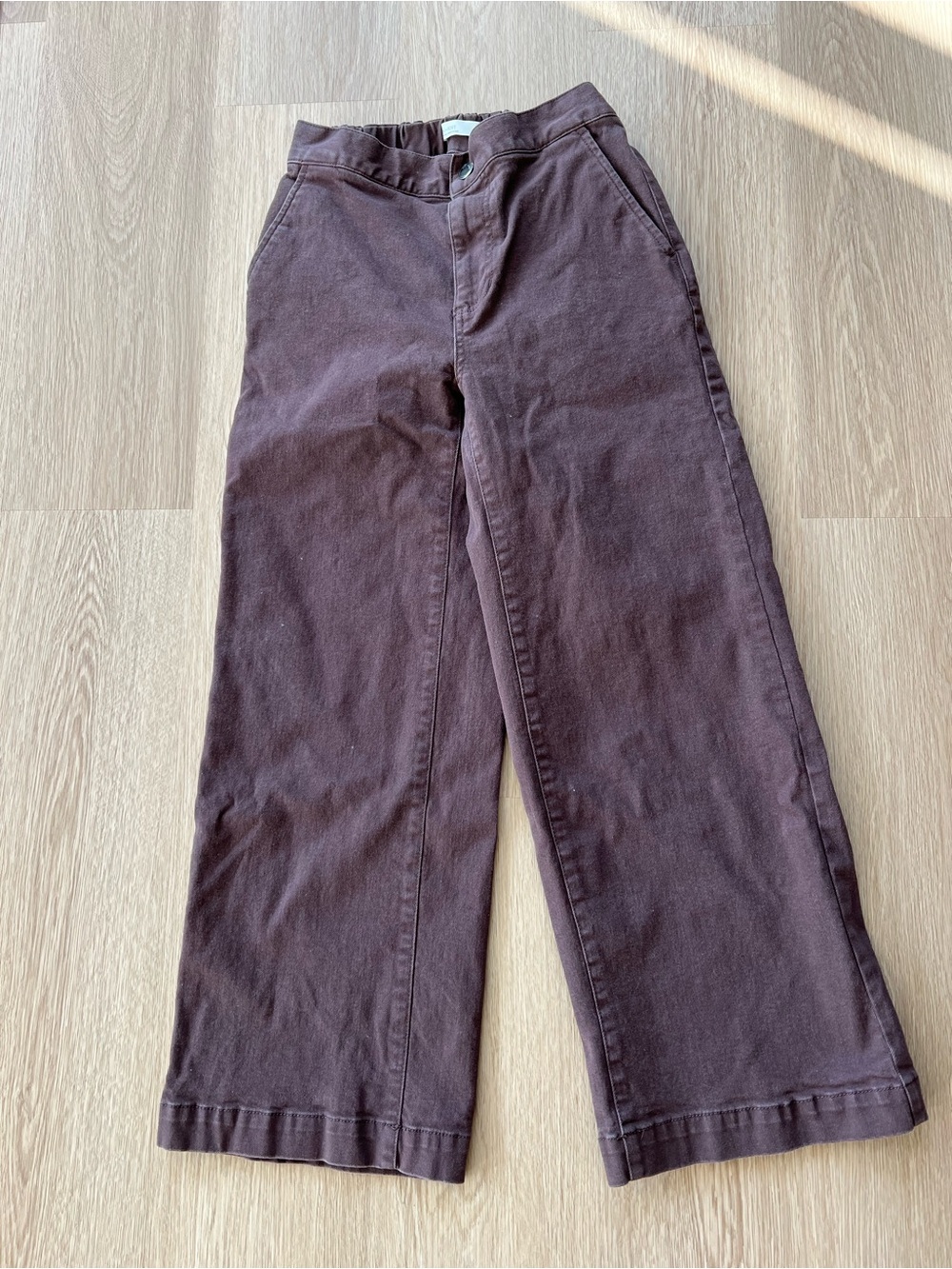 Oak + Fort Brown Wide Leg Jeans